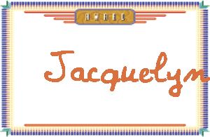 Jacquelyn的手写英文